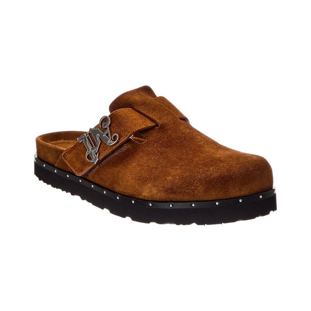 Palm Angels Studded Pa Suede Mule, Brown